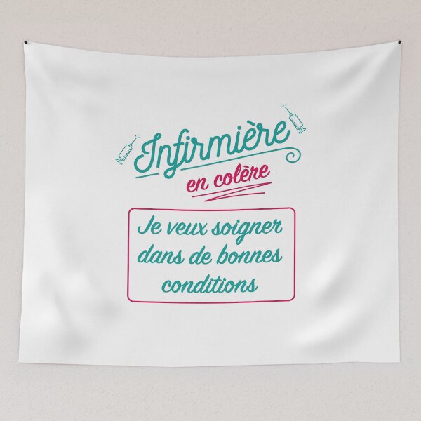 Aperçu de l'œuvre Infirmière en colère créée et vendue par Catcrea.