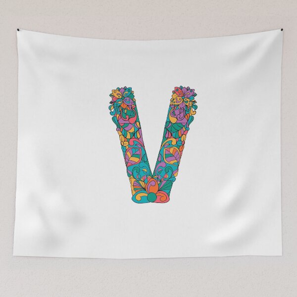 Item preview, Letter V Monogram personalized name print designed and sold by melbournegirl.