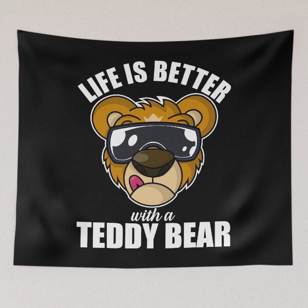 Item preview, Life is better with a teddy bear  designed and sold by mermaidselina.