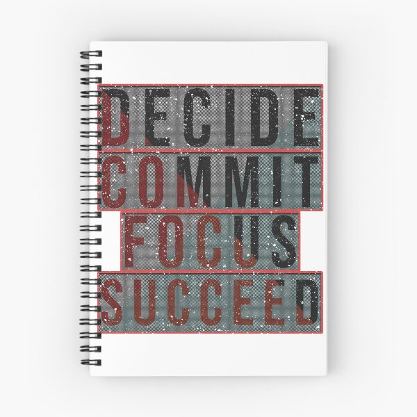Item preview, Decide,Commit,focus,Succeed designed and sold by Designhub1000.