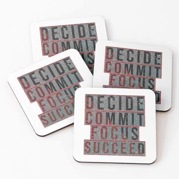 Item preview, Decide,Commit,focus,Succeed designed and sold by Designhub1000.