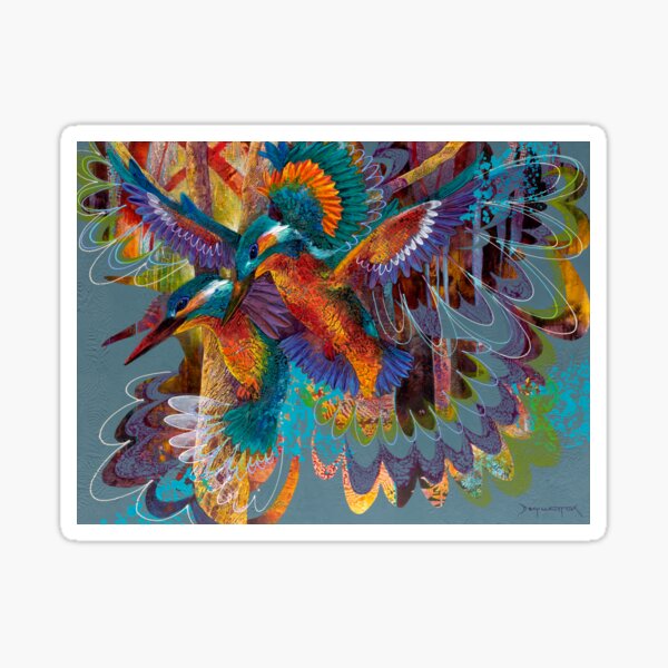 Forest Kingfishers Sticker