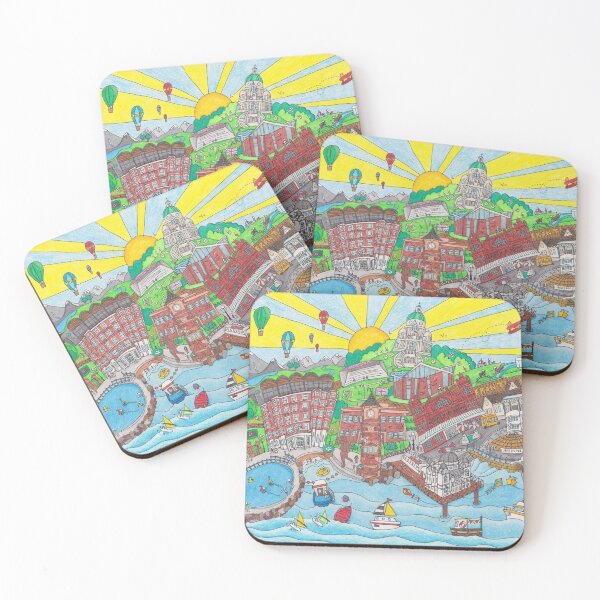 Item preview, Hand Drawn Illustration Morecambe Bay UK designed and sold by LouiseFranksArt.