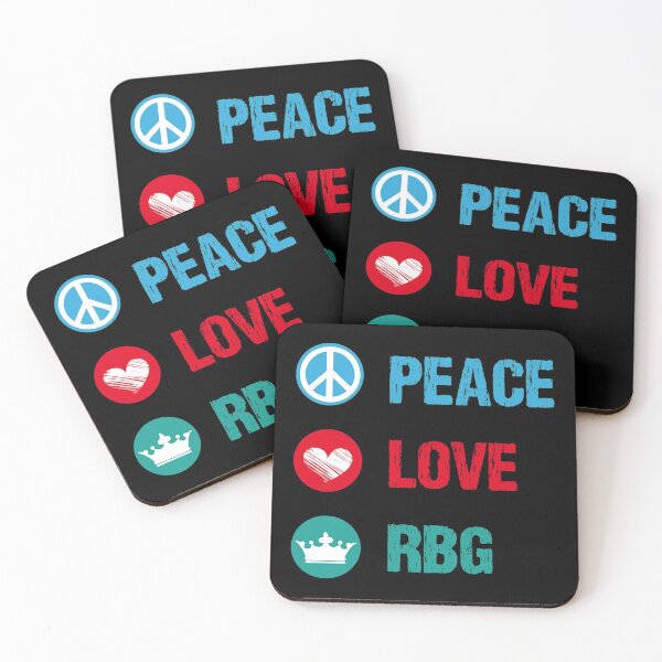 Item preview, Peace Love RBG Notorious Ruth Bader Ginsburg Camiseta designed and sold by RBG1933Tee.