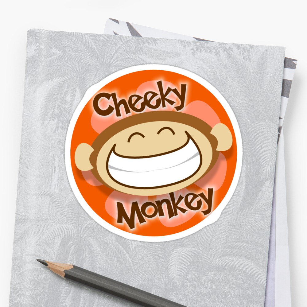 Cheeky Monkey Sticker By Milomax Redbubble