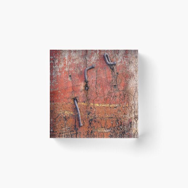 Old Nails and Flaking Paint Acrylic Block