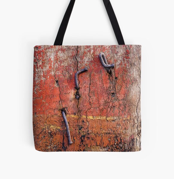 Old Nails and Flaking Paint All Over Print Tote Bag