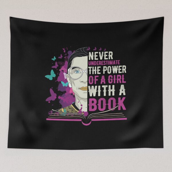 Item preview, RBG Never Underestimate Girl With a Book T-Shirt designed and sold by RBG1933Tee.