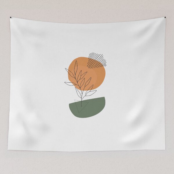 Item preview, Black Plant Collage- Nature and Geometry- Plant Lover designed and sold by A. P..