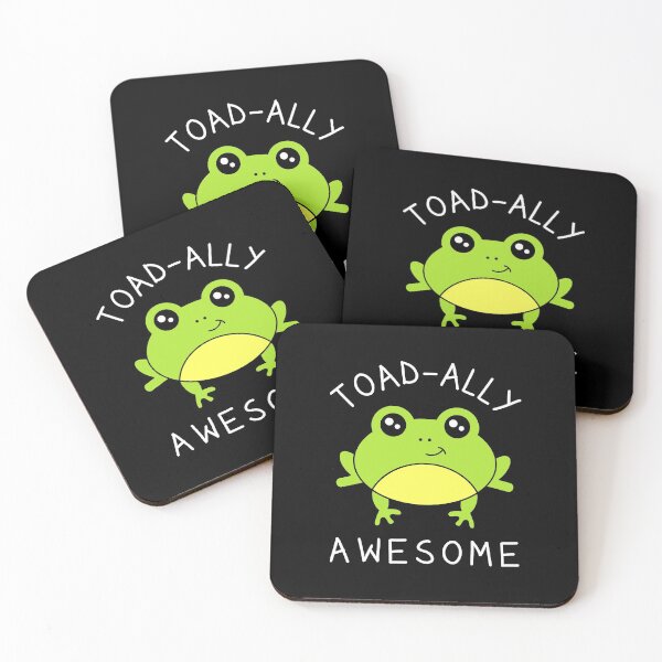 Item preview, Cute frog smiling. Toad-ally Awesome Pun. designed and sold by TashaVector.