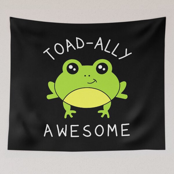 Item preview, Cute frog smiling. Toad-ally Awesome Pun. designed and sold by TashaVector.