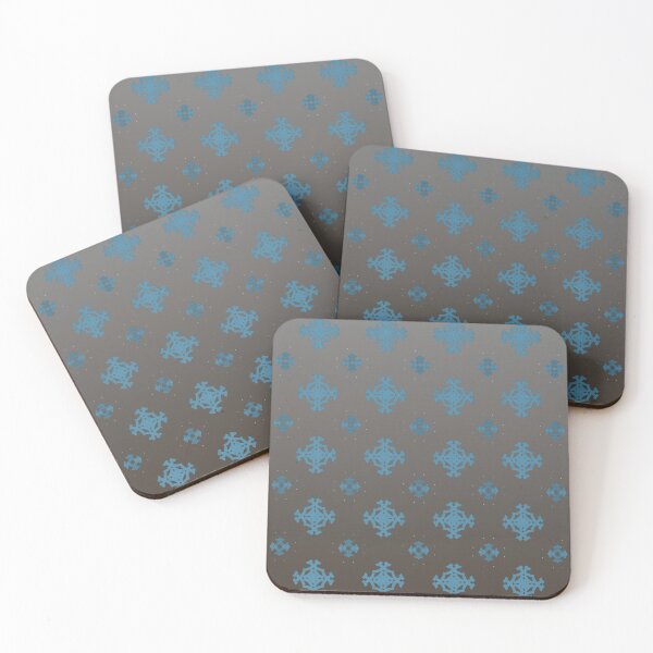 Item preview, Modern and chic turquoise motif pattern on a gradient taupe background  designed and sold by PetaJaneHome.