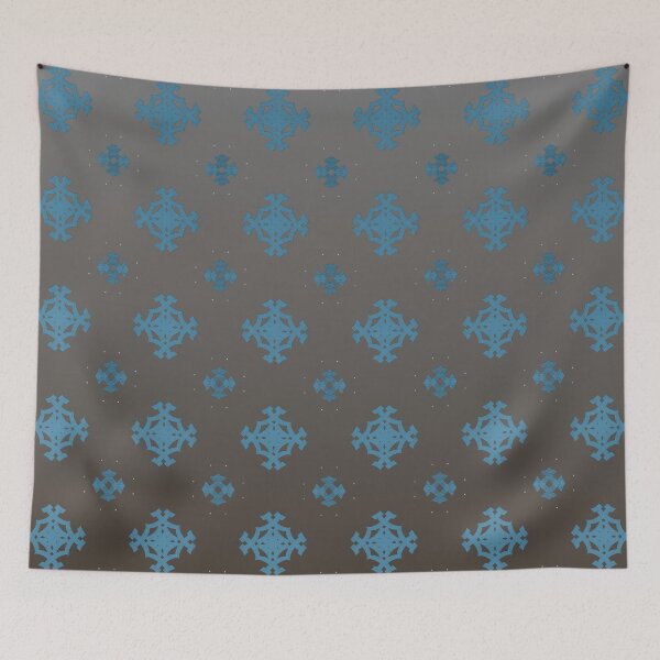 Item preview, Modern and chic turquoise motif pattern on a gradient taupe background  designed and sold by PetaJaneHome.