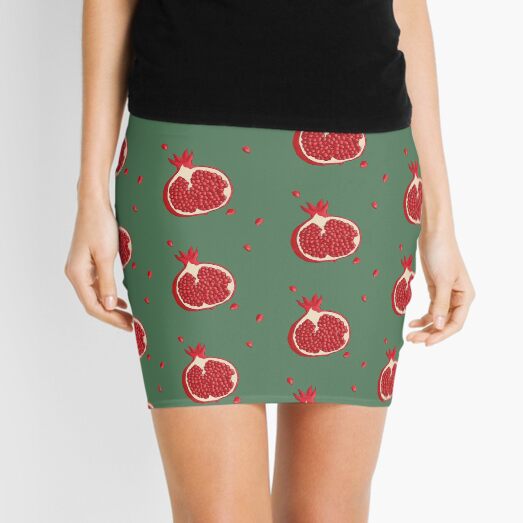 Pomegranate Green Mini Skirt