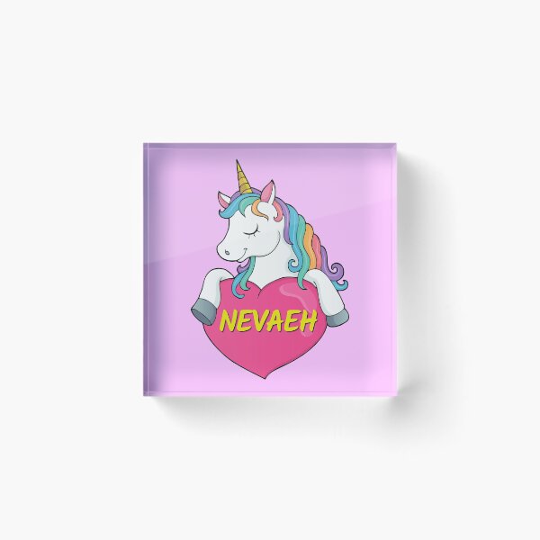 Item preview, Nevaeh Personalized Cute Unicorn Heart designed and sold by Suphiss.