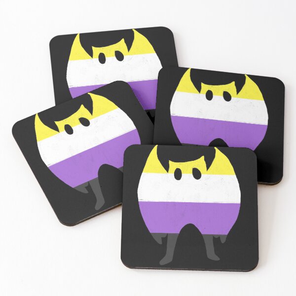 Item preview, Mothman enby pride (black background)  designed and sold by Alex Tal.