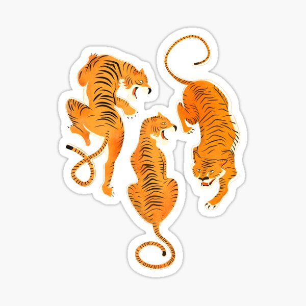 Vista previa del artículo con la obra «Tres tigres feroces», diseñado y vendido por ShowMeMars.