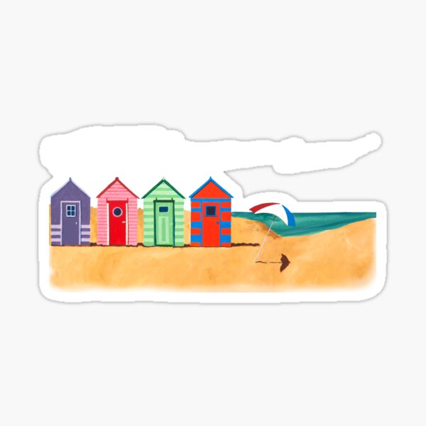 Beach Huts Sticker