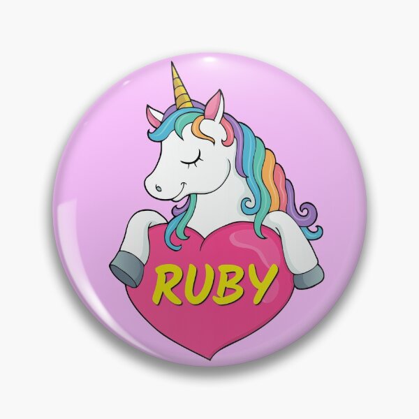 Item preview, Ruby Personalized Cute Unicorn Heart designed and sold by Suphiss.