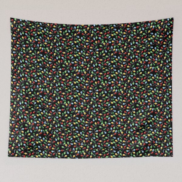 Item preview, Printed cloth with colorful CHRISTMAS LIGHTS design perfect for Pillowcases, Tablecloths, Curtains, and many others. designed and sold by findsbyjune374.
