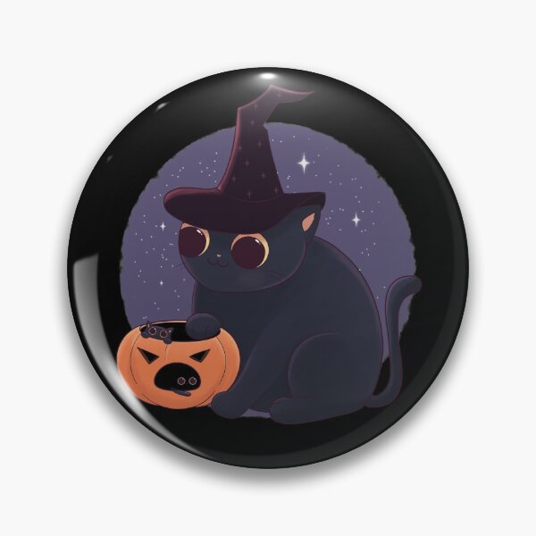 Item preview, Spooky cat wizard with jack o lantern designed and sold by Think-Kitten.