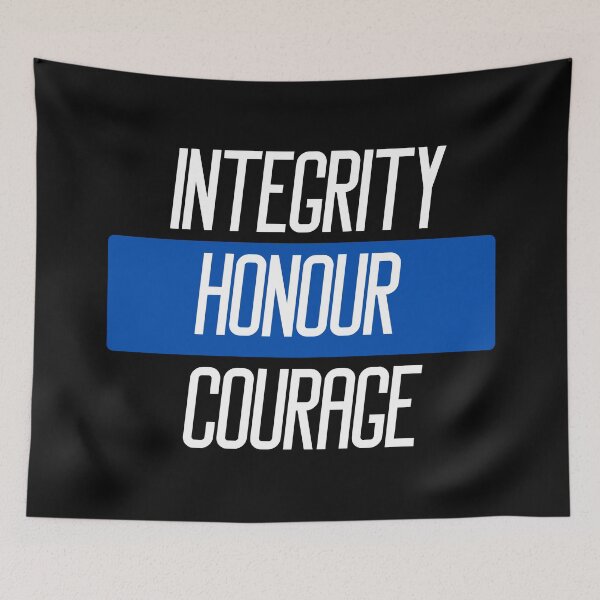 Item preview, Integrity honour courage Police quotes designed and sold by OneTimeEngineer.