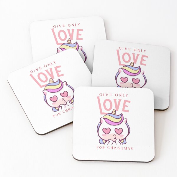 Item preview, Christmas Unicorn Give Only Love designed and sold by Lisa Lucero.