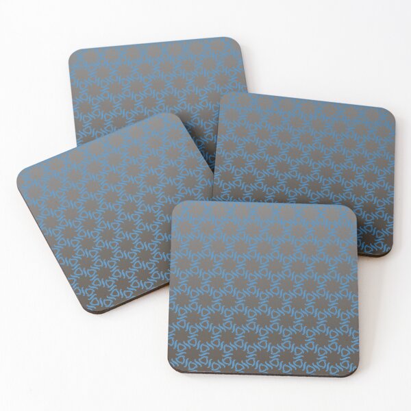Item preview, Contemporary italic turquoise pattern on a gradient taupe background  designed and sold by PetaJaneHome.