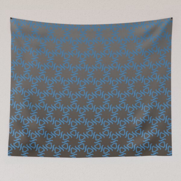 Item preview, Contemporary italic turquoise pattern on a gradient taupe background  designed and sold by PetaJaneHome.