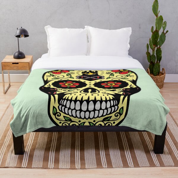 Item preview, Colorful Mexican skull designed and sold by Mandala & More.