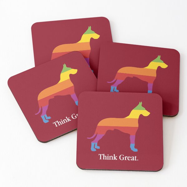 Item preview, Think Great Dane Rainbow Dog Breed - Funny Dog Owner Gift Ideas designed and sold by Sugar-Magnolia.