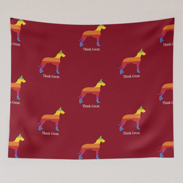 Item preview, Think Great Dane Rainbow Dog Breed - Funny Dog Owner Gift Ideas designed and sold by Sugar-Magnolia.