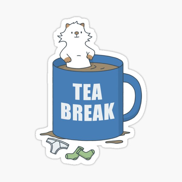 Tea Break Moo Sticker