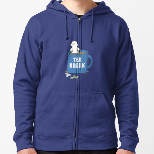 Tea Break Moo Zipped Hoodie
