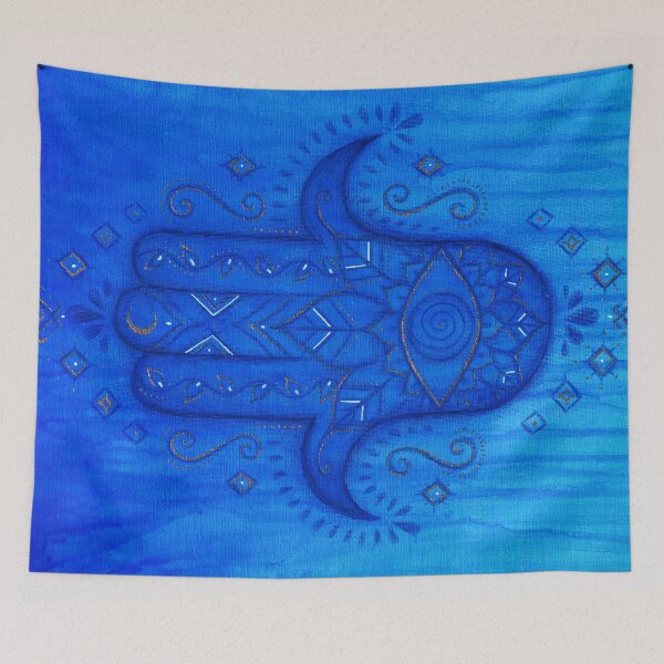 Item preview,  Blue hamsa designed and sold by Carolin Bentbib.