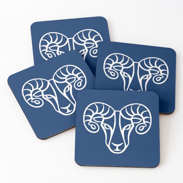 Item preview, Aries Sign On Navy Background designed and sold by cgroenewald.
