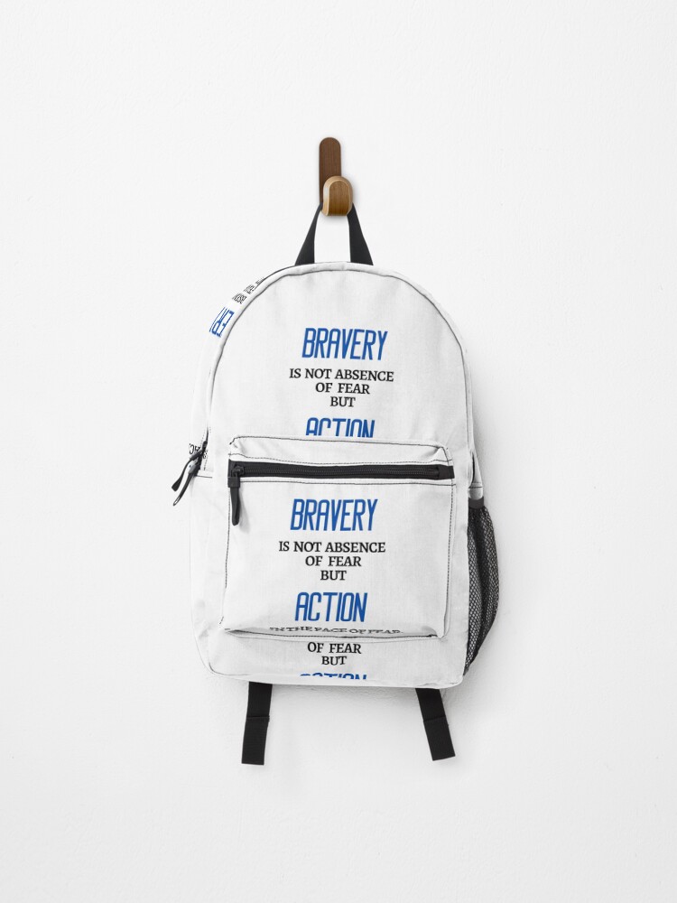 Thumbnail 1 of 3, Backpack, Police Bravery Quote designed and sold by OneTimeEngineer.