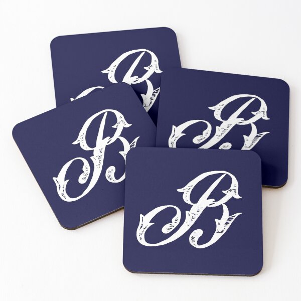 Item preview, Vintage Stylish White Navy Blue Monogram Letter B designed and sold by Vintage-TM.