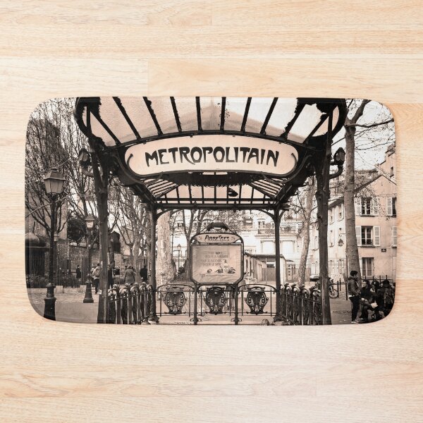 Item preview, Paris Metro Underground Train Station Metropolitain Sign designed and sold by Go Logo Designs.