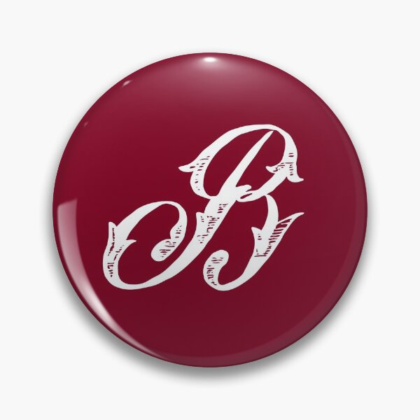 Item preview, Vintage Stylish White Burgundy Red Monogram Letter B designed and sold by Vintage-TM.