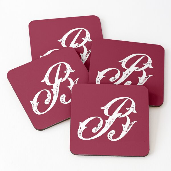 Item preview, Vintage Stylish White Burgundy Red Monogram Letter B designed and sold by Vintage-TM.