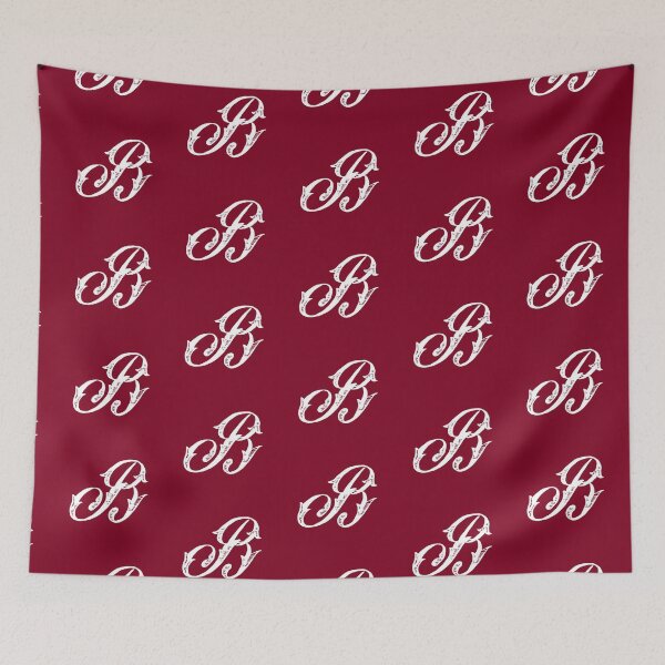 Item preview, Vintage Stylish White Burgundy Red Monogram Letter B designed and sold by Vintage-TM.