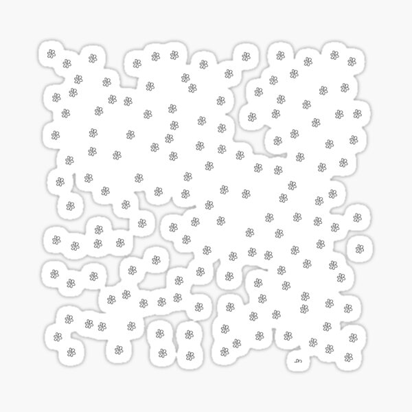 Minimal Yellow Flower Doodles Sticker