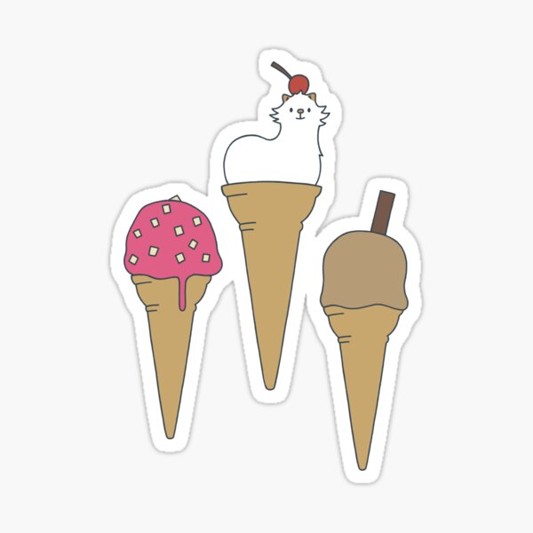 Icecream Moo Sticker