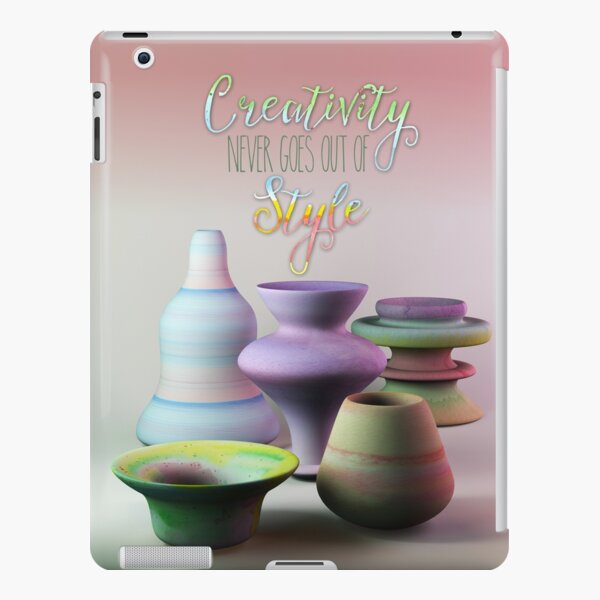 Creativity Never Goes Out of Style Watercolor 3D Pottery iPad Snap Case