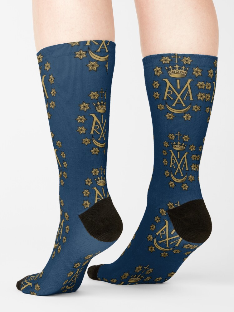 Disover Miraculous Medal Vintage Maria Insignia | Socks