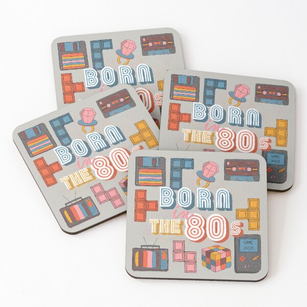 Item preview, Born in the 80s - Light Gray Background designed and sold by Amandeen.