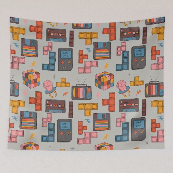 Item preview, Born in the 80s - Light Gray Background designed and sold by Amandeen.
