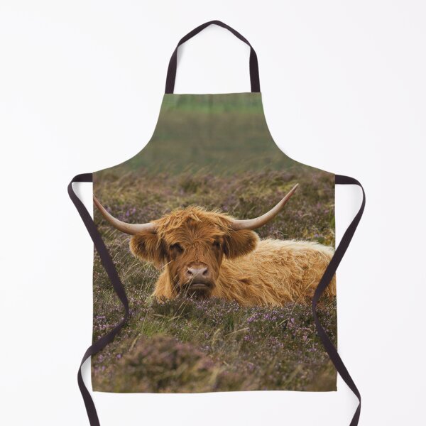 Item preview, Highland Cow Resting In The Heathers designed and sold by rawshutterbug.