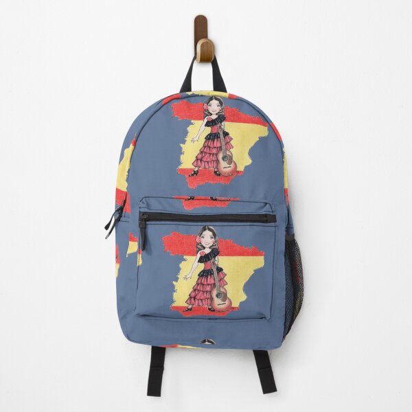 Item preview, Spanish flag dress cute girl with guitar designed and sold by Katerina Makarova.